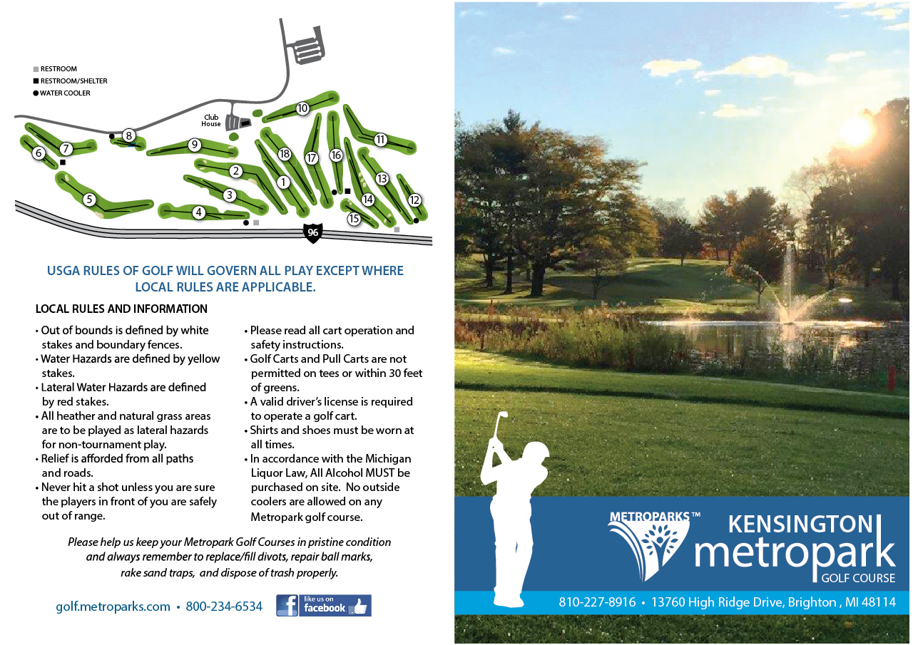 Carte de pointage de golf de Kensington